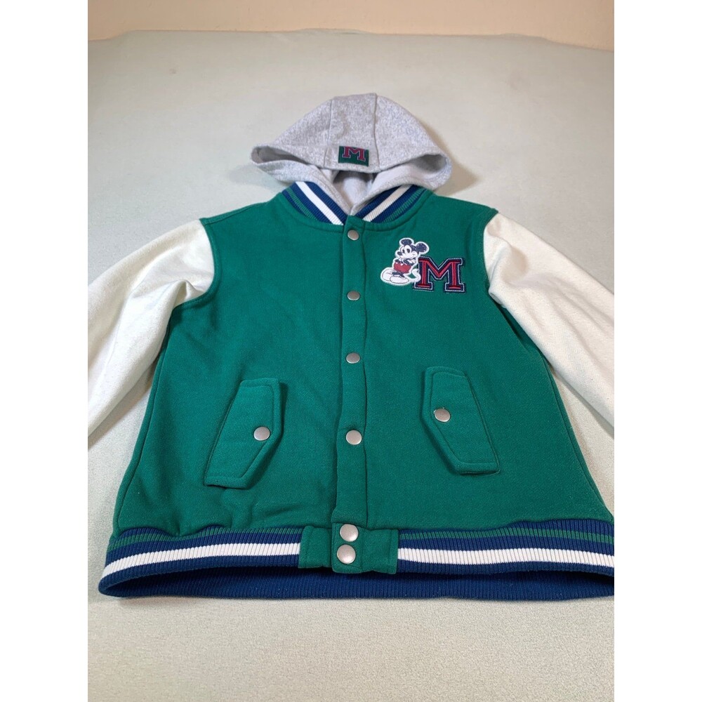 Disney junior Mickey varsity button up jacket hoodie - Picture 2 of 8